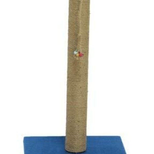 Mavi Large 80 cm Ahşap Yuvarlak Direk Kedi Tırmalama