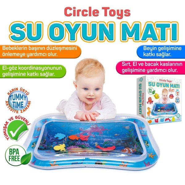 Bebek Su Oyun Matı Tummy Time Karın Üstü Aktivite Zamanı