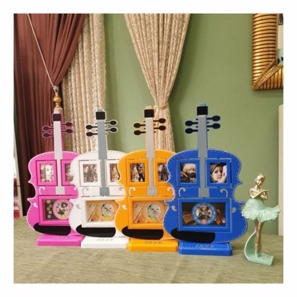 Gitar Saatli Resim Çerçevesi