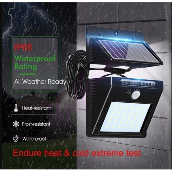 Solar Lamp - Güneş Enerjili Şarj Olan Sensörlü Lamba -3 Mod Özellikli