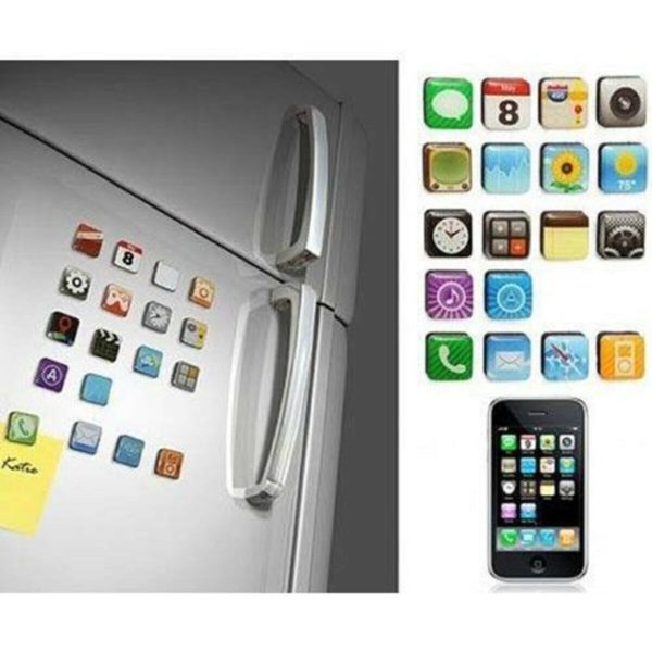 Buzdolabı Magneti Iphone Simgeli