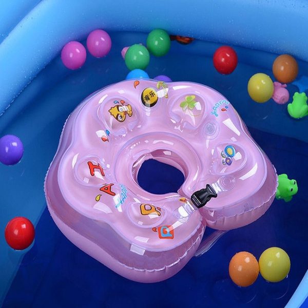 Müzikli bebek yüzme simidi kalitel, boyun simidi pembe