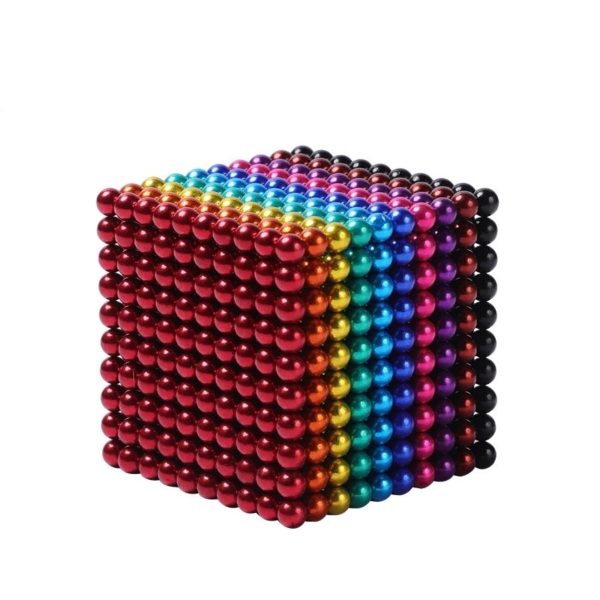 6 Farklı Karışık Altı Renkli Sihirli Manyetik Toplar Neodyum Mıknatıs Bilye 216 Adet 5 mm