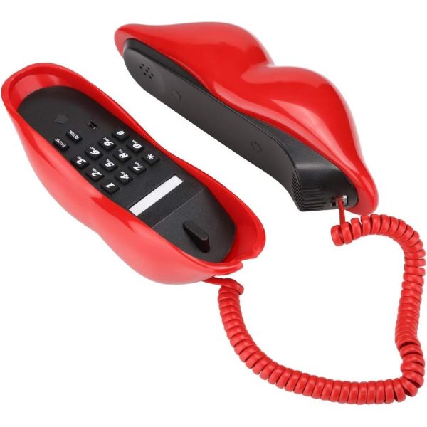 Kırmızı dudak telefon ofis telefonu dekoratif hediyelik
