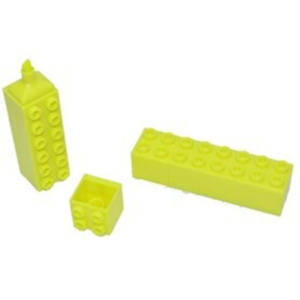 Block-lego Görünümlü Keçeli Kalem Ilginç Hediyeler Sarı Renk