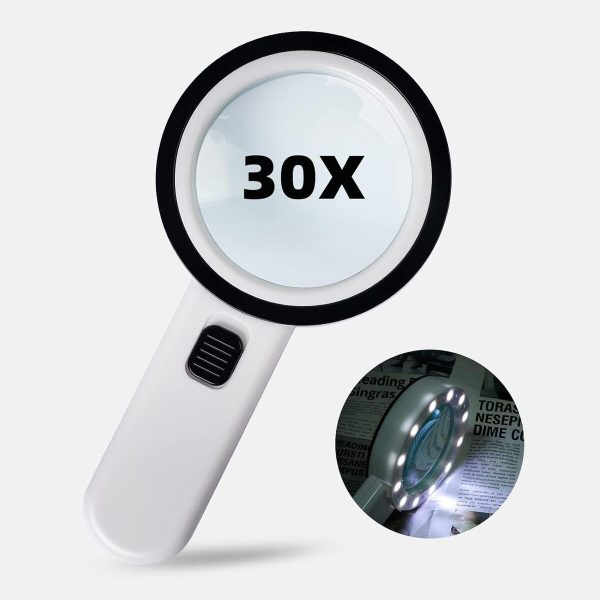 30x büyütme kaliteli mercek uzağı göremeyenler için cam büyüteç el büyüteci