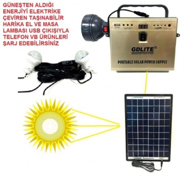 Güneş Enerjili Lamba Solar Şarj Cihazı