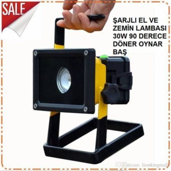 Metal Power Ledli Şarjlı Lamba -fener - Yağmur Suyu Geçirmez El Feneri