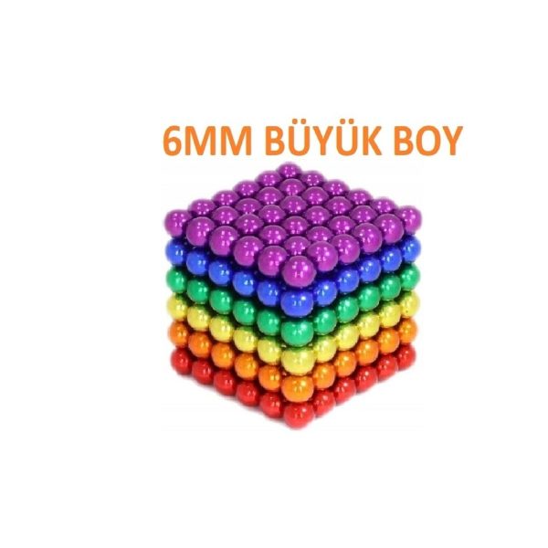 Neodyum Mıknatıs Neocube Mıknatıl Manyetik Toplar Mıknatıs Lego Oyuncak 6mm 216 Adet