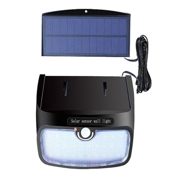 Solar aydınlatma bahçe aydınlatması duvar tipi ayrılabilir panelli 48 ledli