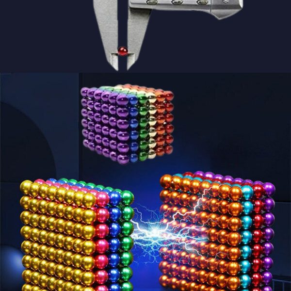 Renkli Mıknatıs Topları , Eğitici Öğretici Manyetik Neodmium Küre Mıknatıs-216 Adet 5mm
