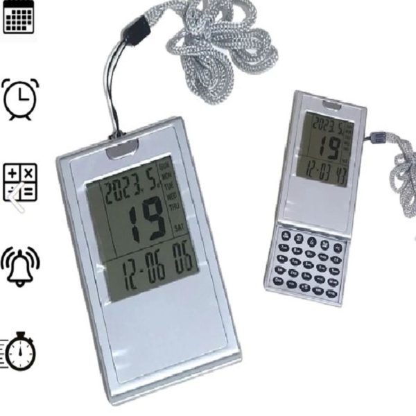 Öğrenci saati mini 8 haneli hesap makinası kronometre