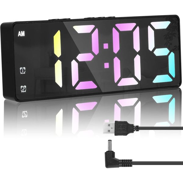 Led ışıklı alarmlı masa saati ışıklı masa saati usb kablolu