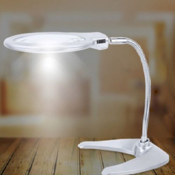 Masa Üstü Işıklı Büyüteç Çalışma Büyüteci 130mm Spiralli