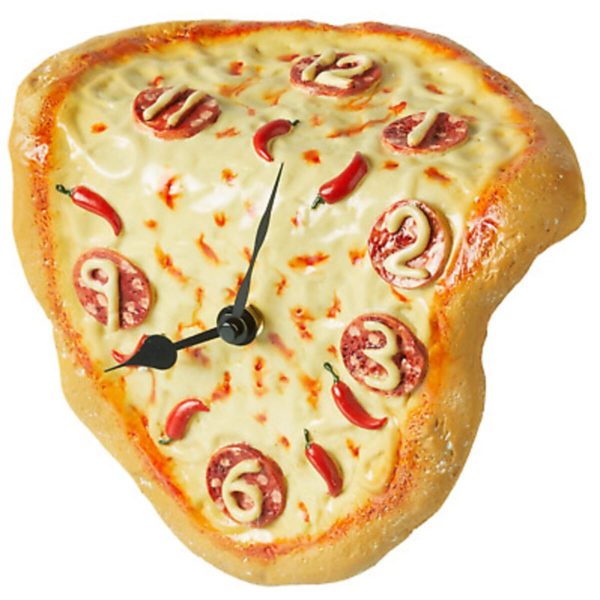 Gerçek Gibi !! Eriyen Pizza Raf Saat % Hediyelik Saat
