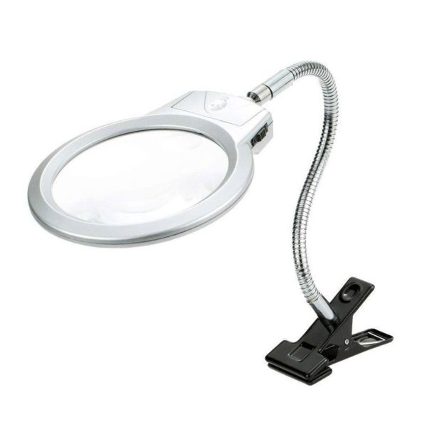 Işıklı Büyüteç Tamirci Büyüteci Çalışma Lambası Lup Mercek 130mm