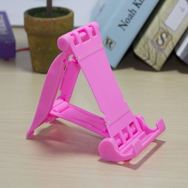 Pratik mini stant ürün sergileme standı masa üstü telefon standı pembe