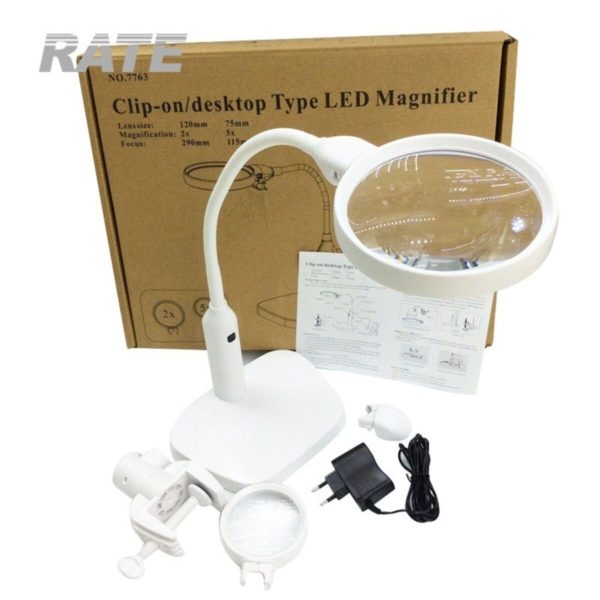 Led Çalışma Lambası + Büyüteç & Masa Lambası Büyüteç