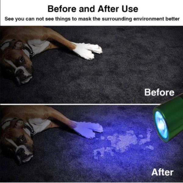 Uv Mor El Feneri - 395 Nm - Parmak Izi - Para Kontrol - Bakteri - Kedi Köpek Çişi Vb . Ultraviyole