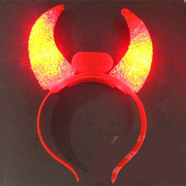 Işıklı Led Şeytan Boynuzu Taç