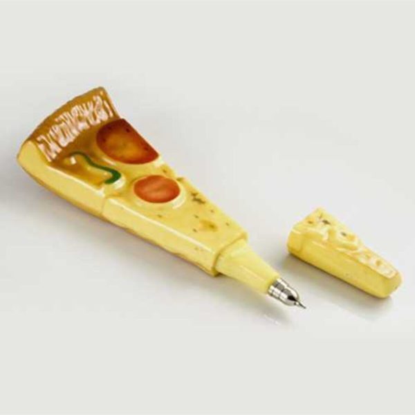 Pizza Pen - Pizza Şeklinde Magnet Kalem - Mıknatıslı Buzdolabına Yapıştırıla Bilir