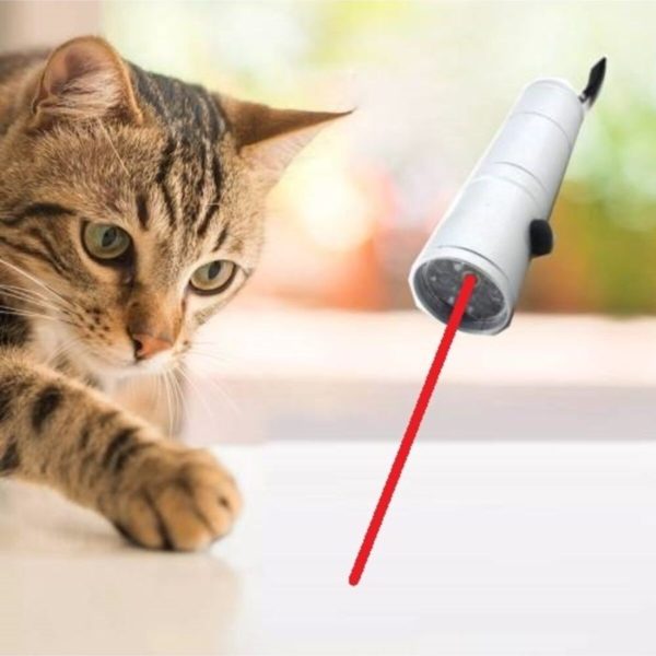 Metal Pilli Kedi Lazer Oyuncağı + El Feneri