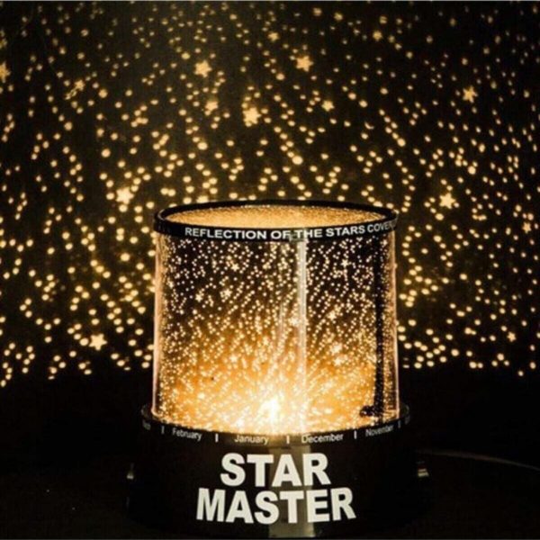 Star Master Pilli Projeksiyonlu Led Yıldızlı Renkli Gece Lambası