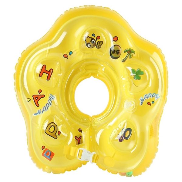 Müzikli bebek yüzme simidi bebek boyun simidi sarı