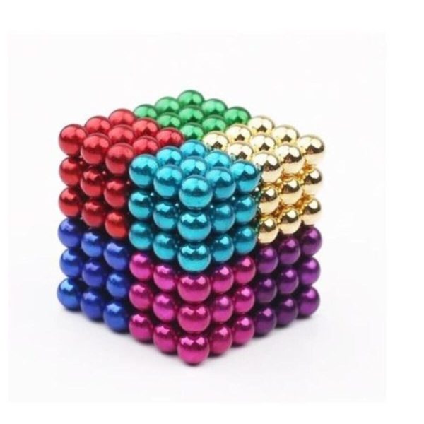 Karışık Renkli 8 Renk Manyetik Toplar Neodyum Mıknatıs Bilye 216 Adet 5 Mm Neo Cube
