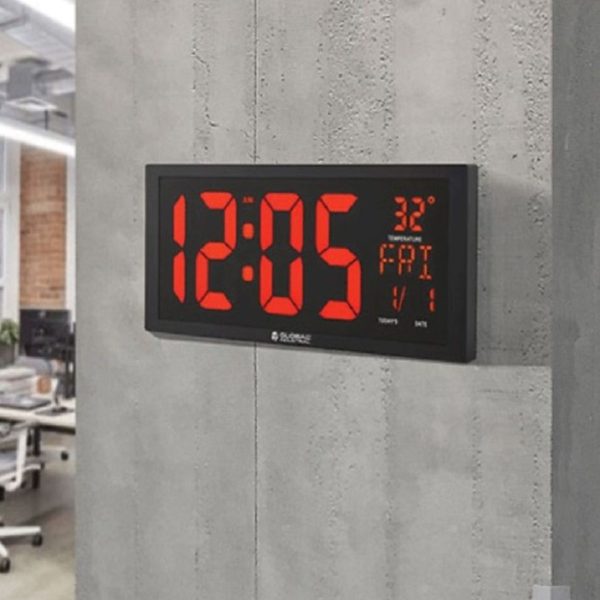 Dijital duvar saati led duvar saati dijital büyük rakam masa saati adaptörlü