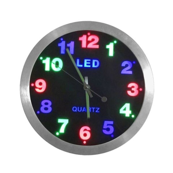 Duvar Saati Led Işıklı Gece Lambası Hediyelik