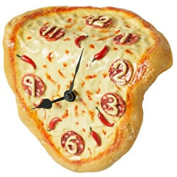 Masa  Duvar Saati Gerçek Gibi  Eriyen Pizza Raf Saat