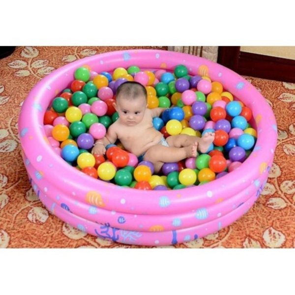 Şişme Havuz Çocuk Havuzu Pembe Renkli Şişme Havuz 100 Cm